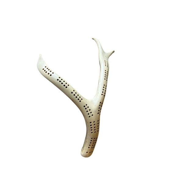 Hand Crafted Other - Vintage Antler Cribbage Board & Deer Antler Display – Rustic Cabin Decor